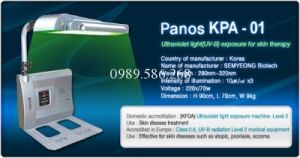 ĐÈN TỬ NGOẠI UVB (ĐÈN CỰC TÍM) Hãng sản xuất: Semyeong Biotech. Model: Panos KPA01 Xuất xứ: Hàn Quốc